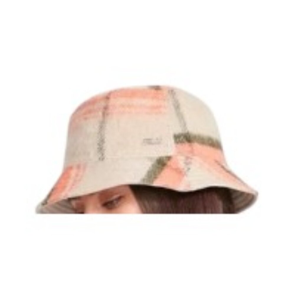 Steve Madden Logo Plate Brushed Bucket Hat Light Peach OSFA NWT